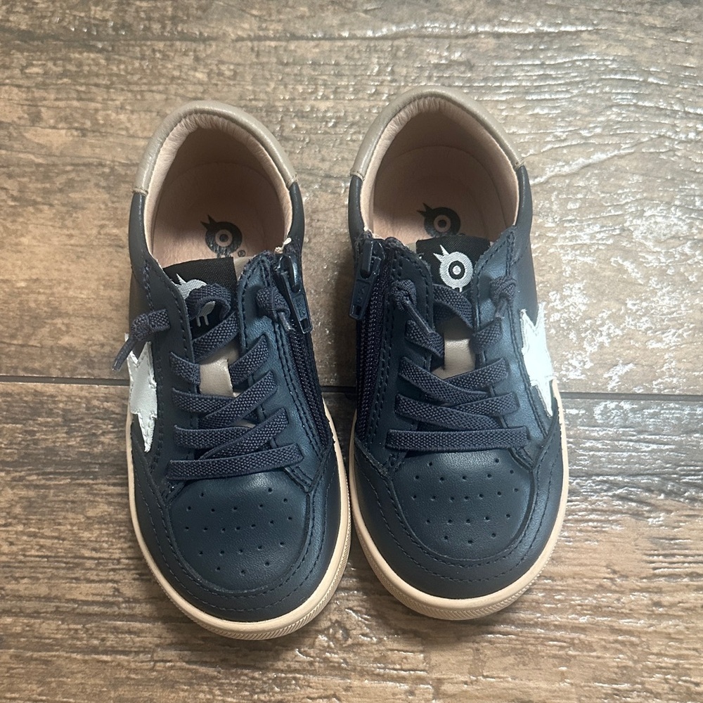 Kids Navy and White Sneakers